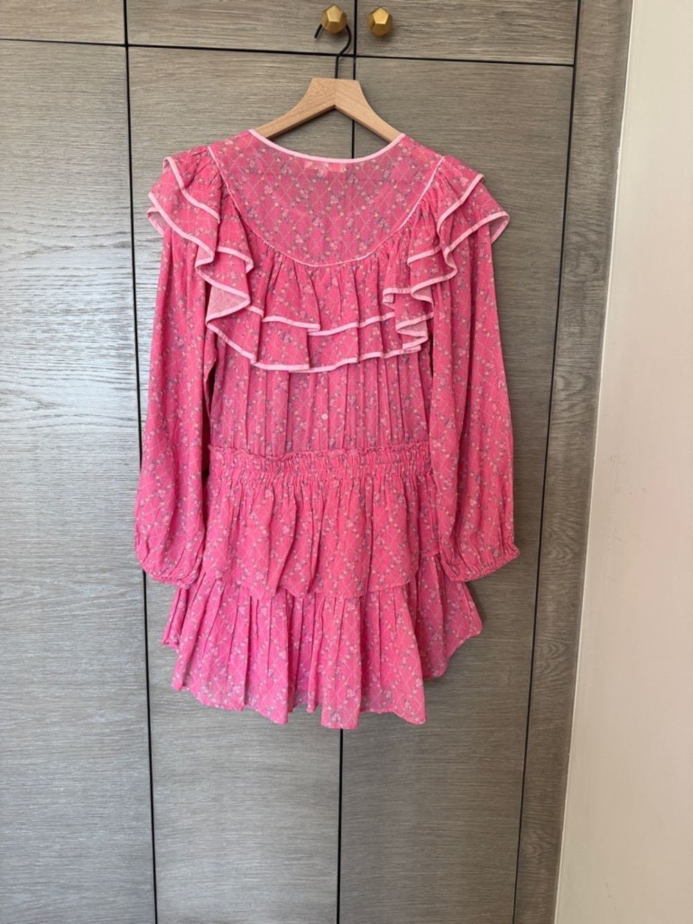 LOVE SHACK FANCY - LUCA DRESS IN FUCHSIA BERRY- size M  LIKE NEW - Picture 7 of 7